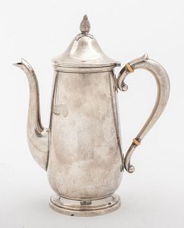 Cartier Sterling Silver Teapot w Pineapple Finial