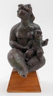 Chaim Gross, Mother and Child, Bronze Sculpture
