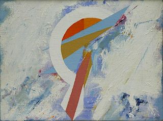 HOPKINS, Bud. Oil on Canvas "White Guardian" 1993.