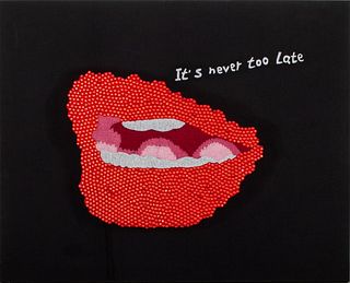 Stephanie Hirsch "It's Never Too Late" Mixed Media
