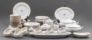 Bernardaud Porcelain Sparte Gold Dinner Service, 8