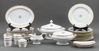 Bernardaud Porcelain Sparte Gold Service Set