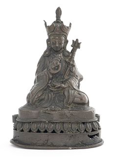 Chinese Bronze Sculpture of a Deity