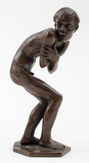 Ernst Hermann Graemer Figurative Bronze Sculpture