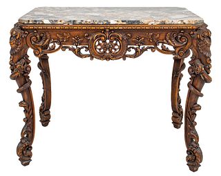 Regence Style Marble Topped Center Table