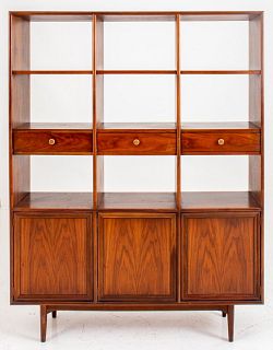 Midcentury Modern Room Divider Bookcase Cabinet