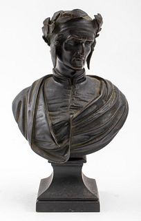 Grand Tour Bronze Bust of Dante Alighieri