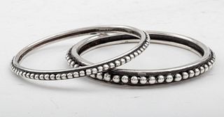 Stephen Dweck Sterling Silver Bangle Bracelets, 2