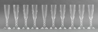 Baccarat Vega Champagne Crystal Glasses set of 10