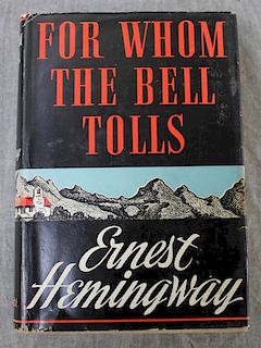 "For Whom The Bell Tolls" 1st Ed in DJ