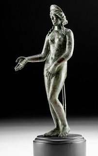 Exhibited Roman Bronze Figure of Venus, ex-Sotheby's