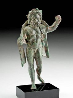 Roman Bronze Nude Jupiter Wearing Chlamys