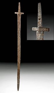 10th C. Central Asian Khazar Iron Single-Edge Sword