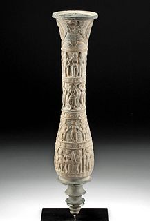 Indian Chandraketugarh Pottery Amphora w/ Yakshas, TL'd