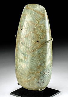 Monumental Olmec Omphacite Jade Celt