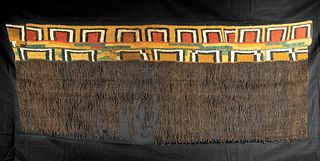 Nazca Polychrome Textile Mantle w/ Fringe