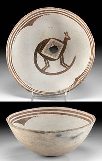Prehistoric Mimbres Pottery Bowl w/ Kill Hole, TL'd