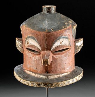 Fine 20th C. African Pende Wood Kipoko Helmet Mask