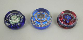 (3) Perthshire Art Glass Paperweights.