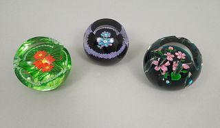 (3) Caithness Art Glass Paperweights.
