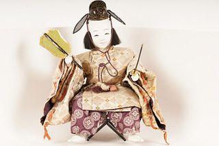 Isho Ningyo Seated Emperor Doll