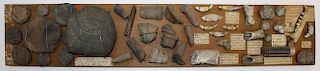 New York prehistoric & contact period artifacts- pipe fragments, pottery, bone, parched corn includi