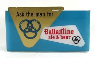 1961 Ballantine Ale & Beer foam scraper holder Newark, New Jersey