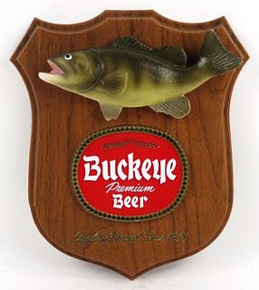 1965 Buckeye Premium Beer Fish Sign Toledo, Ohio