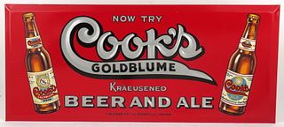 1939 Cook's Goldblume Beer and Ale tin Evansville, Indiana
