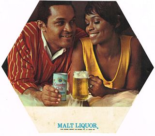 1974 Country Club Malt Liquor Sign Insert St. Joseph, Missouri