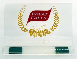 1964 Great Falls Select Beer Plexiglas Shelf Talker Great Falls, Montana