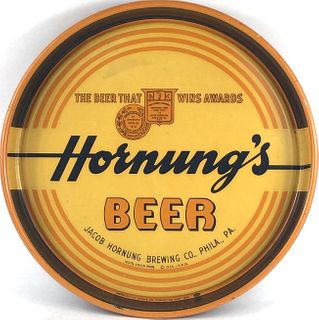 1939 Hornung Beer 13 inch tray Philadelphia, Pennsylvania