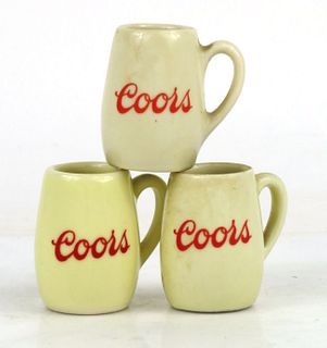 1949 Three Coors Mini Mug Toothpick Holders Golden, Colorado