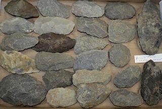 Vermont prehistoric trade blanks & failed cores, mostly local materials including 2 from Brooks Farm