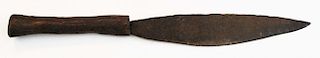 19th c Indian made knife w/ steel blade, length 9.5”