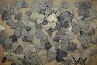 Vermont prehistoric damaged & incomplete artifacts including arrowheads, points- 280 pcs, length 1”-