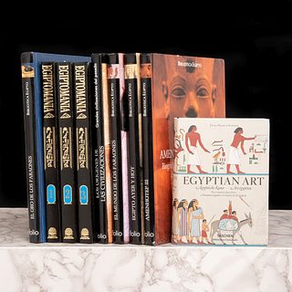 Libros sobre Egipto. Biblioteca Egipto / Los Orígenes de las Civilizaciones / Egiptomanía / Egyptian Art. Piezas: 9.