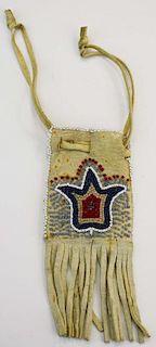 Great Lakes beaded ration pouch, ex James Manley collection 1999, length 6.5”