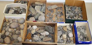 lg collection of prehistoric lithic materials, mostly found in NW Vermont as well as geological & mi