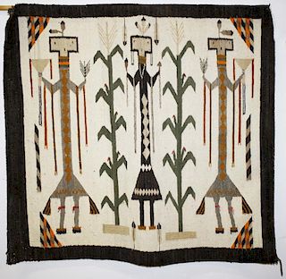 Navajo pictorial Yei rug, 3' 3” x 3' 6”