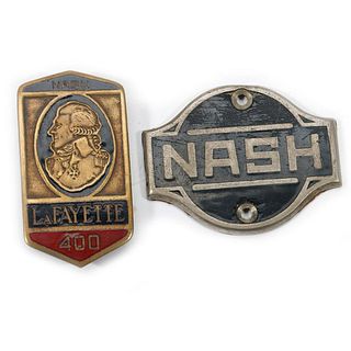 Nash and Nash LaFayette 400 Antique Auto Badges