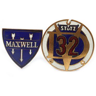 Stutz Antique Automobile Badge and Maxwell Antique Automobile Badge