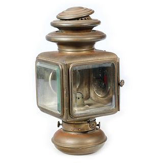 Antique Brass Automobile Lamp. Solar Model 835C Side Lamp.