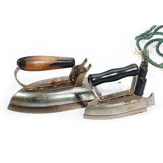 Two antique electric irons