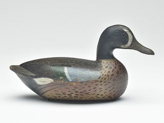 Rare bluewing teal drake, Charles Perdew, Henry, Illinois, 2nd quarter 20th century.