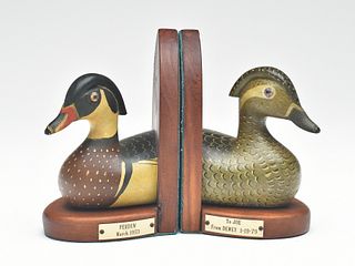 Pair of bookends, Charles Perdew, Henry, Illinois.