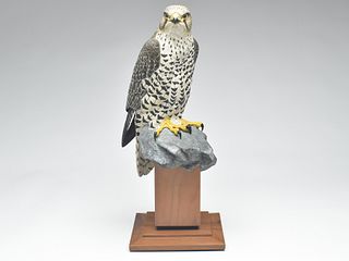 Decorative Gyrfalcon falcon, Ron Tepley, Racine, Wisconsin.