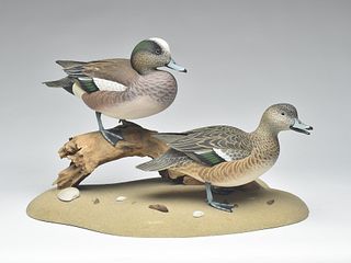 Excellent pair of decorative widgeon, Oliver Lawson, Crisfield, Maryland.