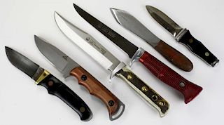 Puma, Schrade, & other sheath & pocket knives- 7 pcs total