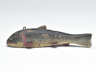 Very early fish decoy, Oscar Peterson, Cadillac, Michigan, 1st quarter 20th century.